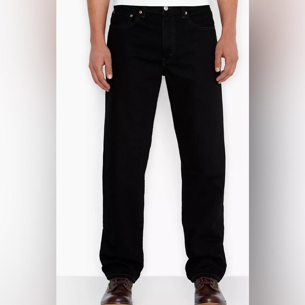 Men’s 550 Relaxed Fit Black Denim Jeans Size 38x34